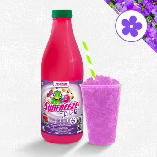 Sirop ultra concentré pour machines à granités et granitas Violette Master Sunfreeze