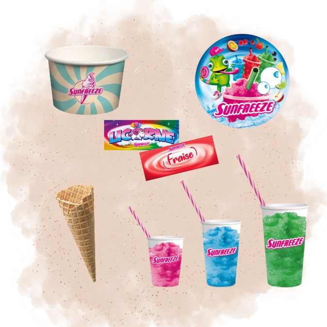 Nos accessoires incontournables pour la vente des granités et glaces Sunfreeze