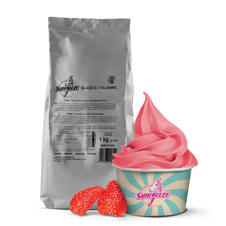 FRAISE - Mix glace Ă l'italienne