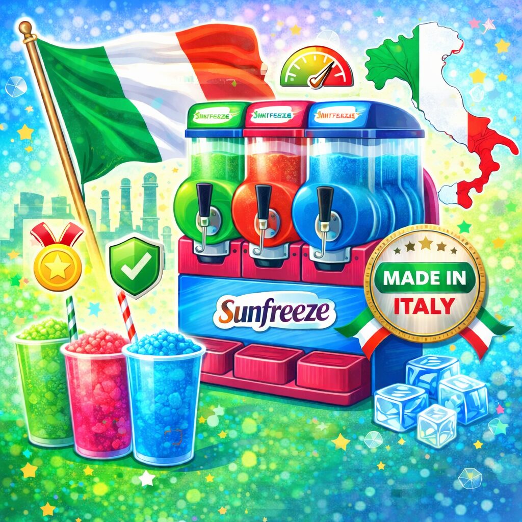 Les machines à granitas Sunfreeze, 100% Made in Italy 🇮🇹